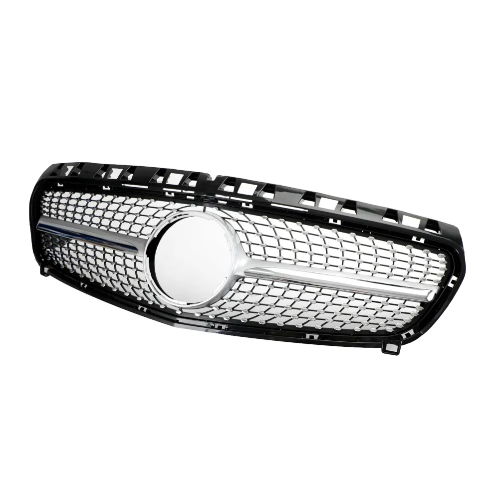 2013-2015 CLASSE W176 Grade do para-choque dianteiro Mercedes Benz preta/cromada