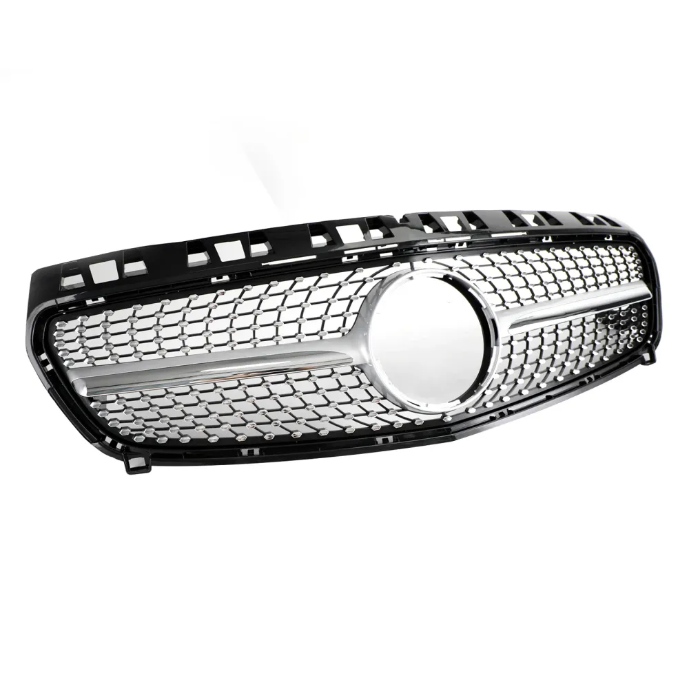 2013-2015 CLASSE W176 Grade do para-choque dianteiro Mercedes Benz preta/cromada