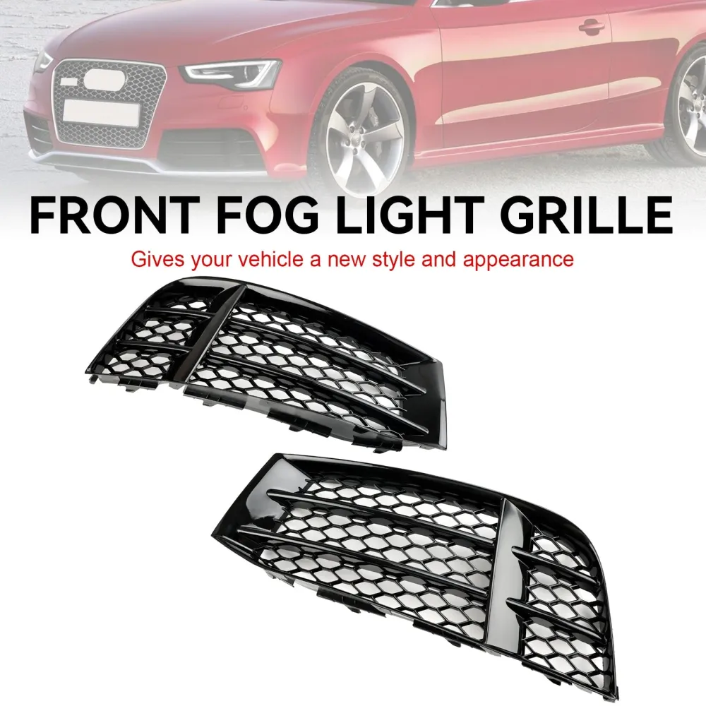 2013-2016 Audi RS5C Cabriolet Qu. Grade de capa de luz de nevoeiro inferior do para -choque dianteiro