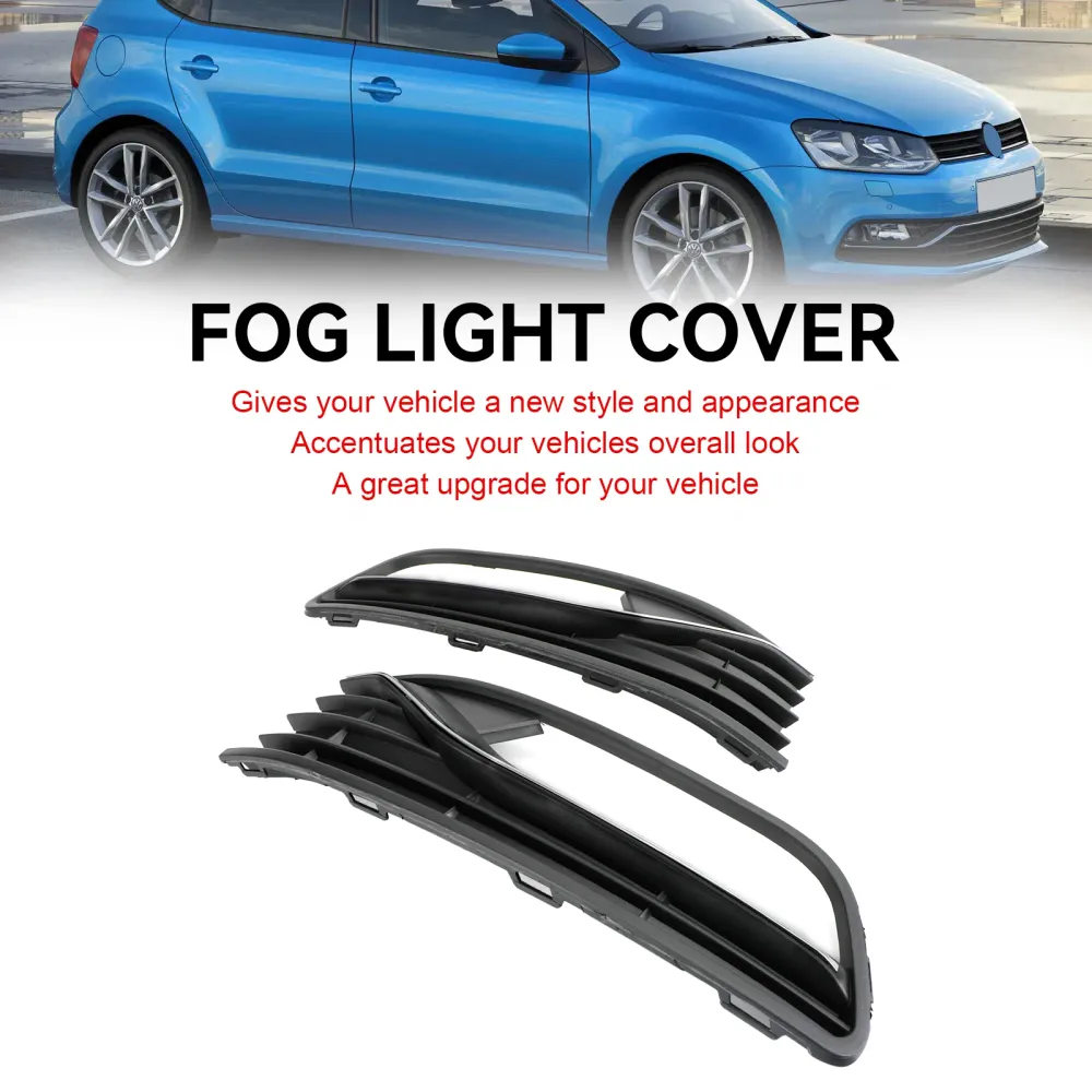 2014-2017 VW Polo 6r Par de pára-choques dianteiro de neblina da grade de capa de luz de nevoeiro