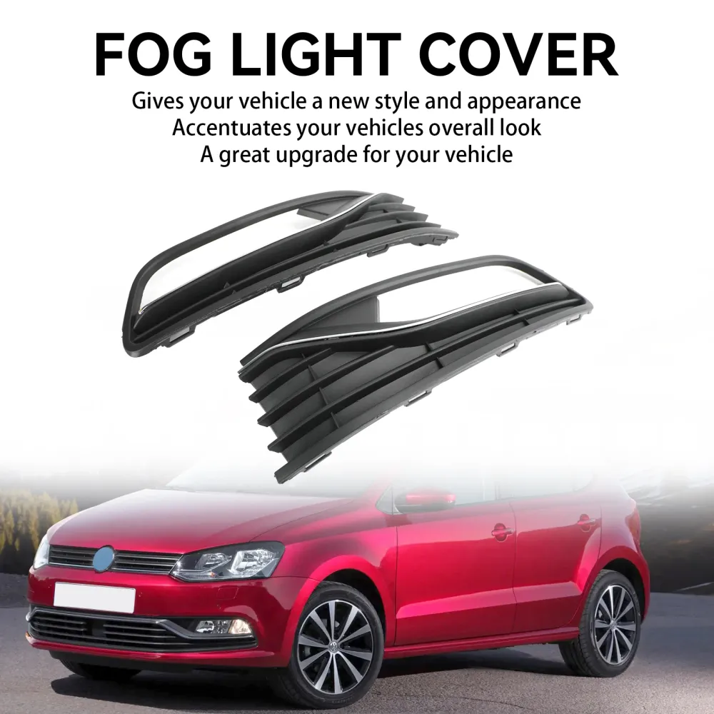 2014-2017 VW Polo 6r Par de pára-choques dianteiro de neblina da grade de capa de luz de nevoeiro