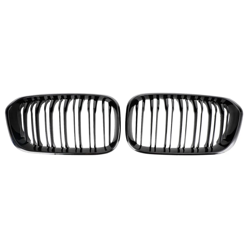 2015-2017 BMW 1 Série F20 F21 Grila de rim da frente dupla preta preta