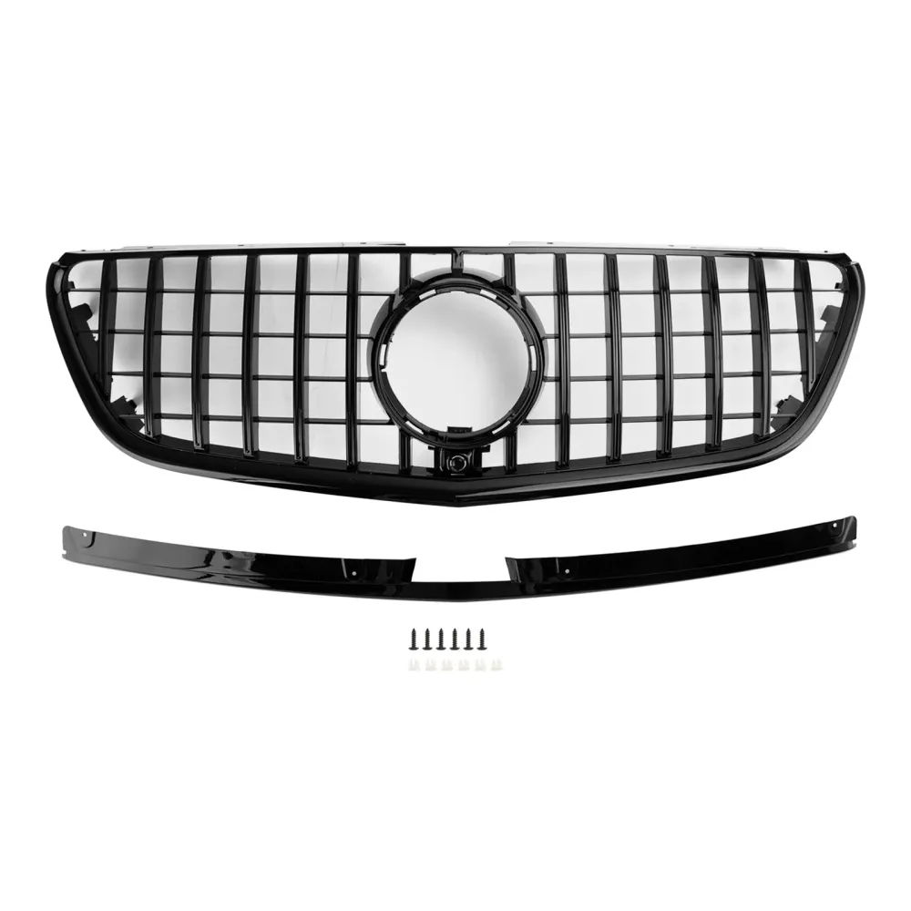 2015-2019 Vito W447 Grade do para-choque dianteiro Mercedes GT Stlye preto brilhante