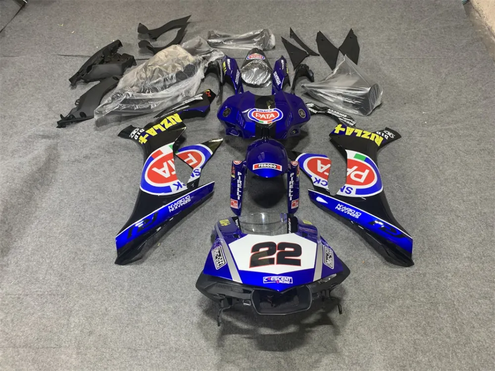 2015-2019 Yamaha YZF 1000 R1 Kit de carenagem de injeção Plástico ABS #133