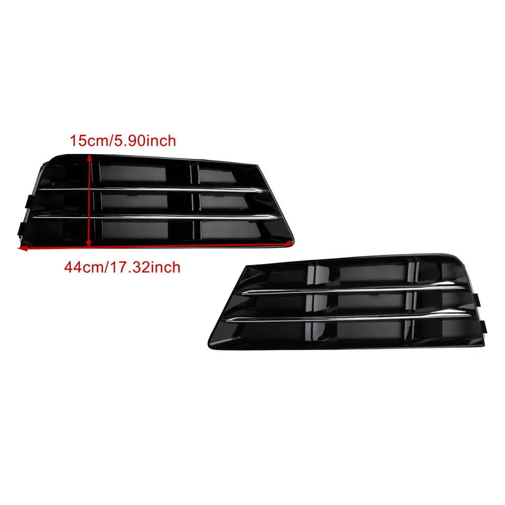 2016-2018 Audi A4 B9 2PCS Front Fog Grille Light Bumper Grill