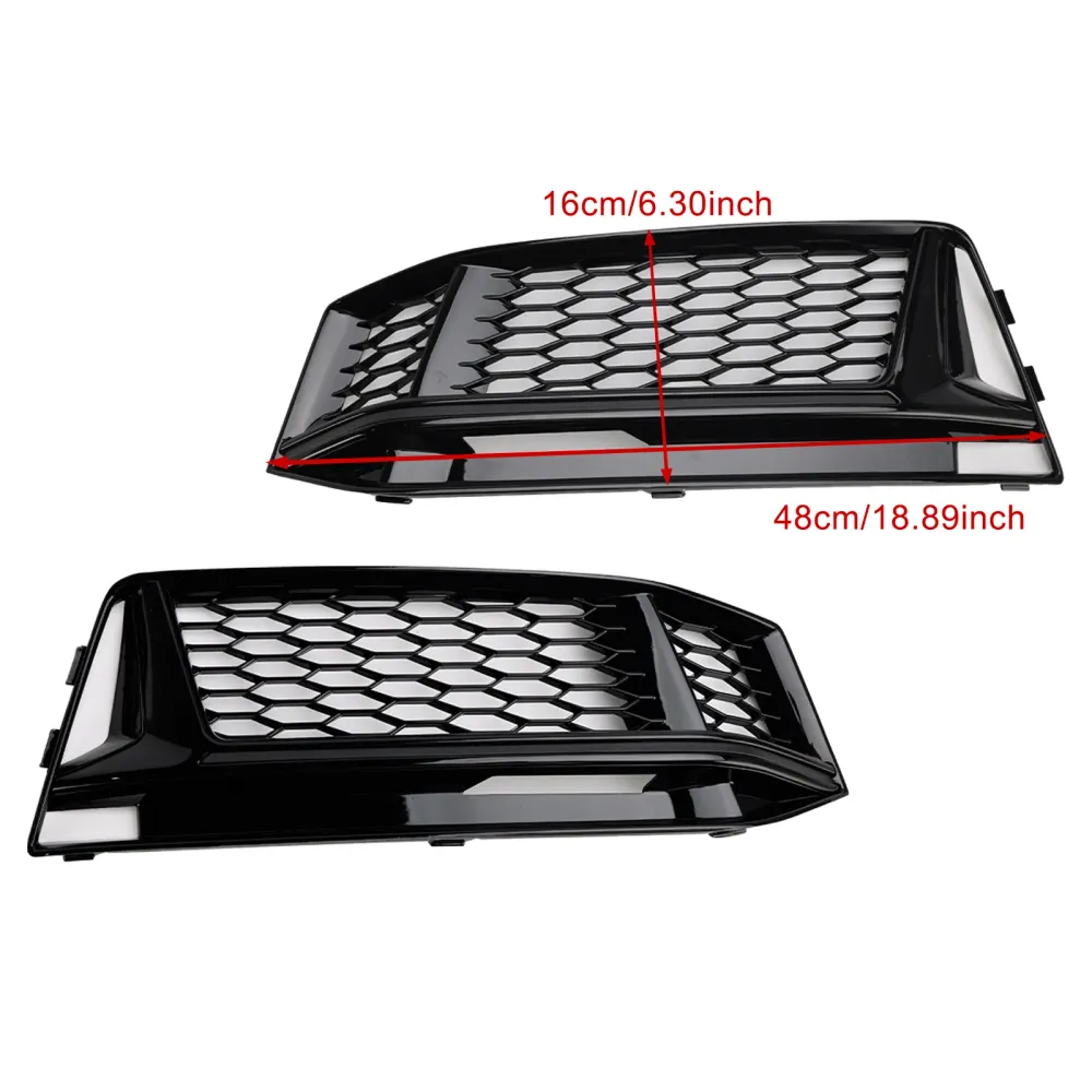 2016-2018 Audi A4 B9 S-line S4 2PCS Fog Cover Grille Grill