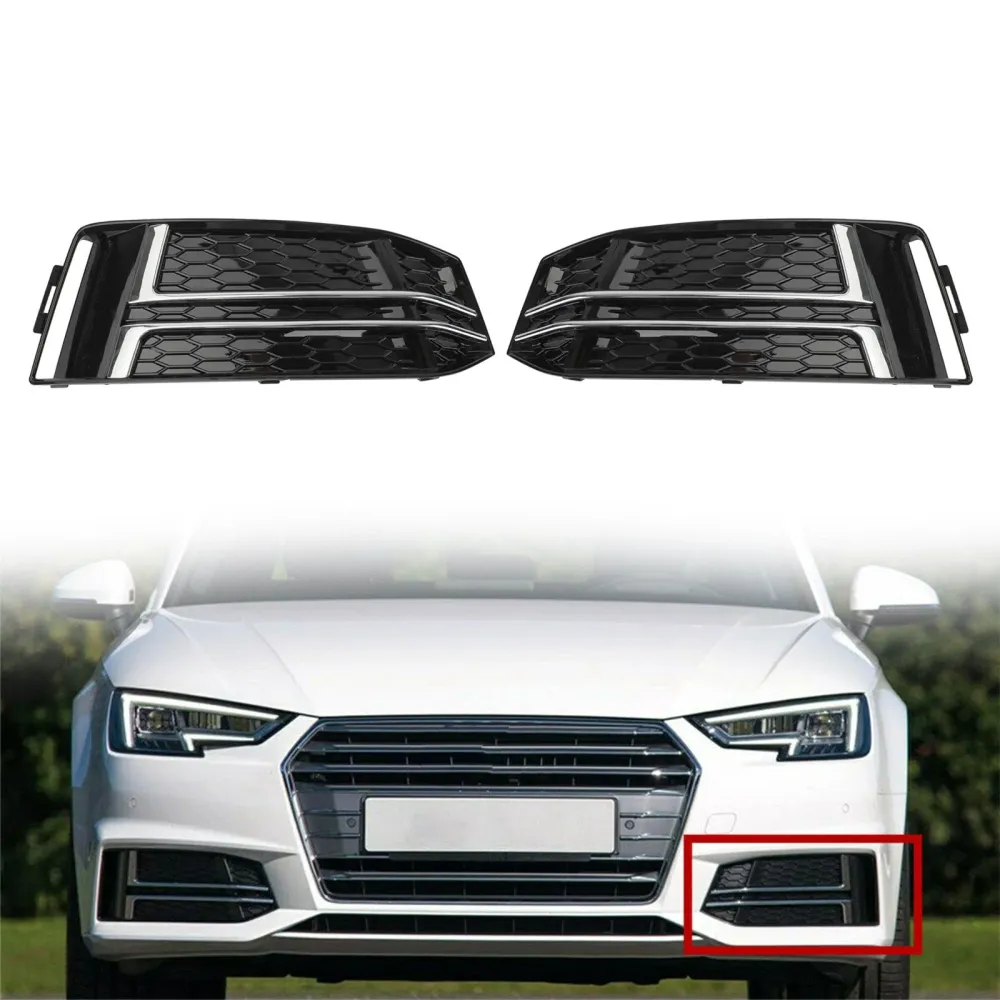 2016-2018 Audi A4 B9 S-line par dia frontal Fog Light Tampa de para-choques