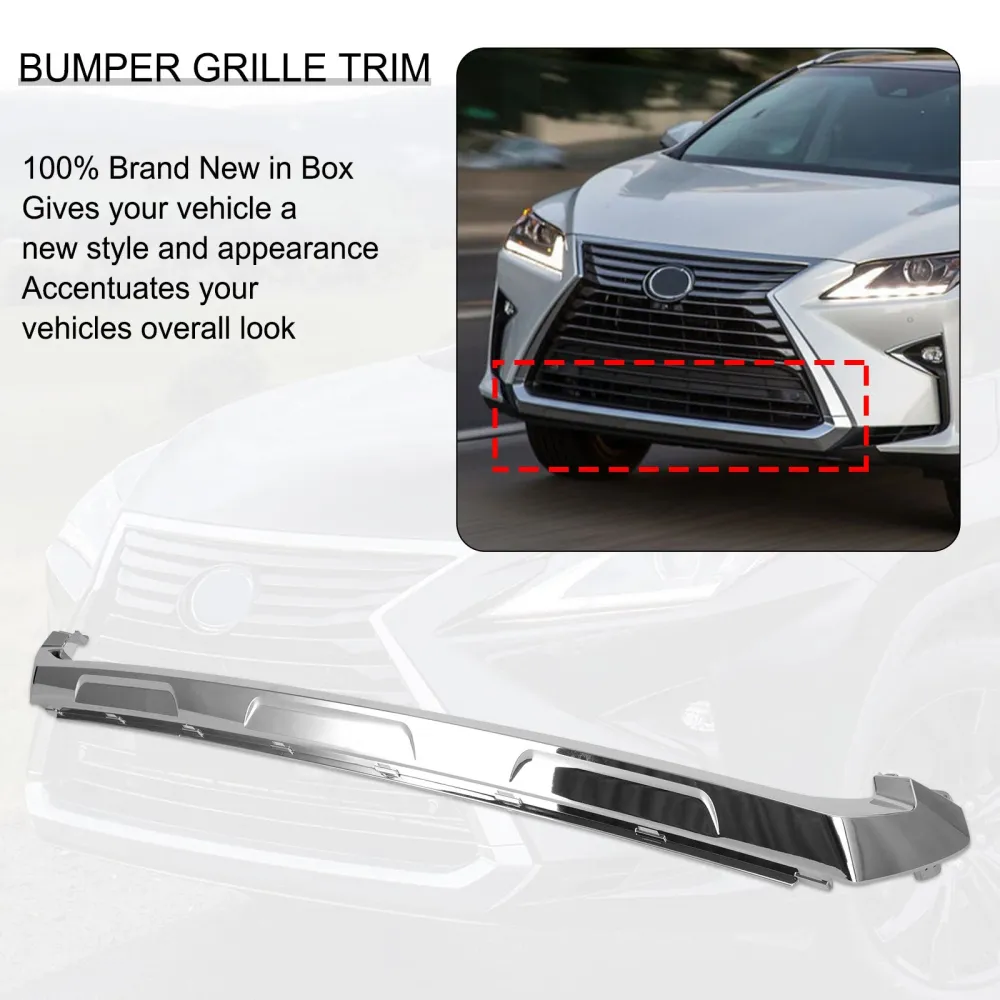 2016-2019 LEXUS RX350 RX450 TAMPA FRONTANTE CABELA MOLFING BASE BASE CROMO