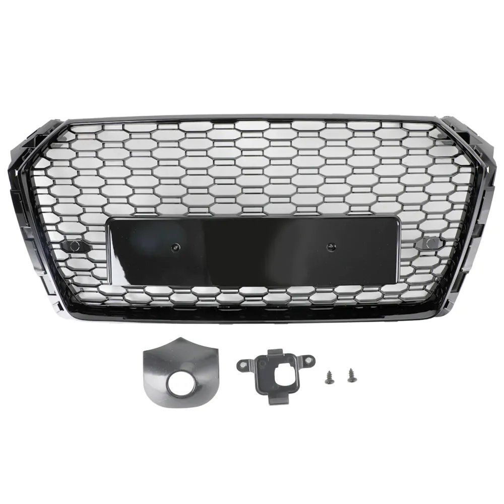 2017-2019 AUDI A4/S4 B9 RS4 MONOMB MASH MASH HEX GRILLE BLACK BLACK