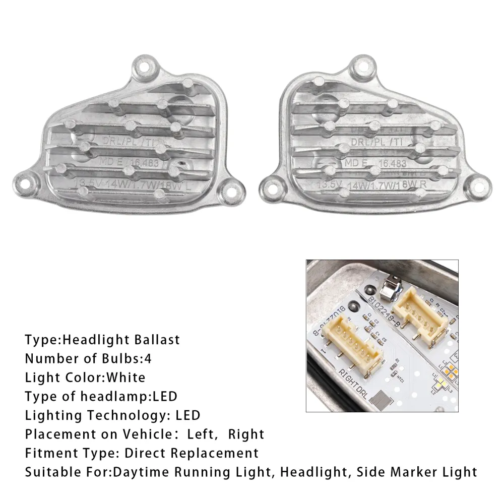 2017-2024 Seat Ibiza V (KJ) 2pcs esquerdo+Módulo DRL do LED do farol direito com dissipador de calor 6F0941475/76