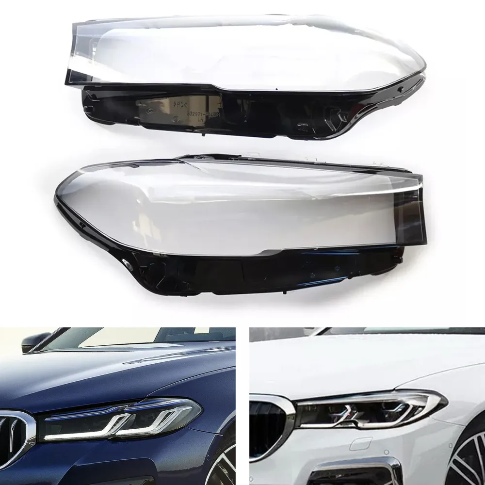2019-2022 BMW 520I 2PCS FARILHOÇÃO LENS LENS CAPA DE LENTA DE FARIÇO 63118084383