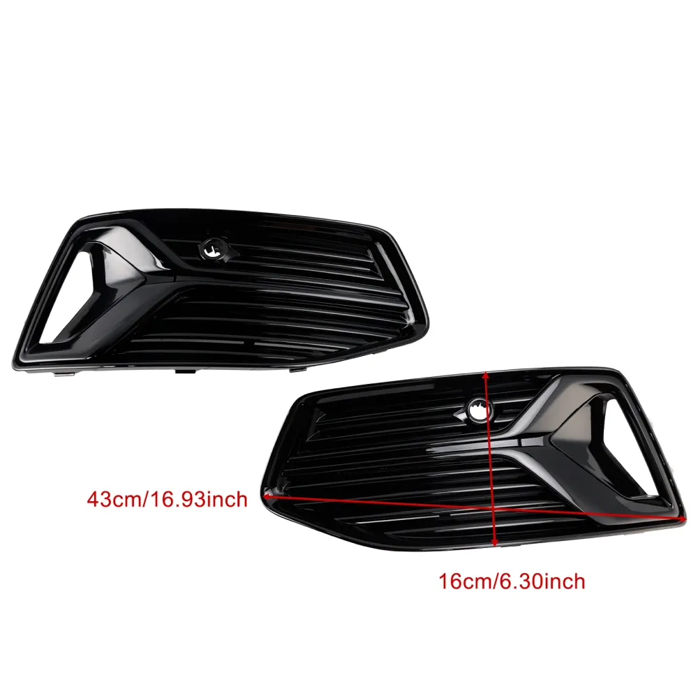 2019-2023 Audi A6 C8 2PCS Front Bumper Fog Capa Luz Grila
