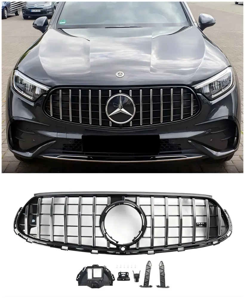 2022-2024 Mercedes GLC X254 C254 com grade superior da linha dianteira AMG Line Grill