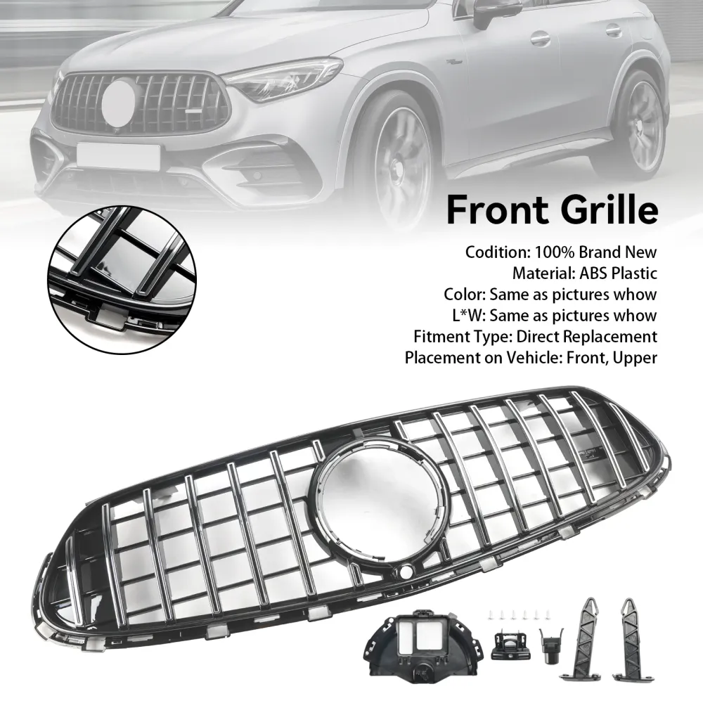 2022-2024 Mercedes GLC X254 C254 com grade superior da linha dianteira AMG Line Grill