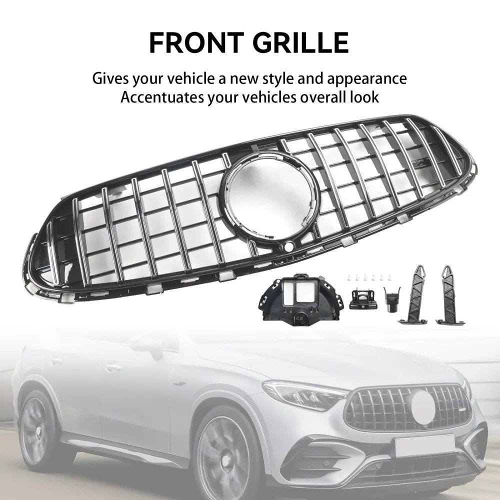 2022-2024 Mercedes GLC X254 C254 com grade superior da linha dianteira AMG Line Grill