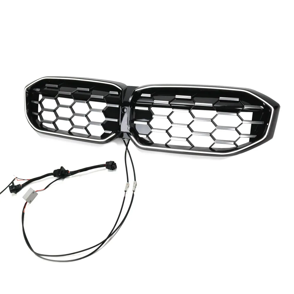 2023-2024 BMW 3 Série G20 G28 Diamond Black Silver Front Front Grille Mesh