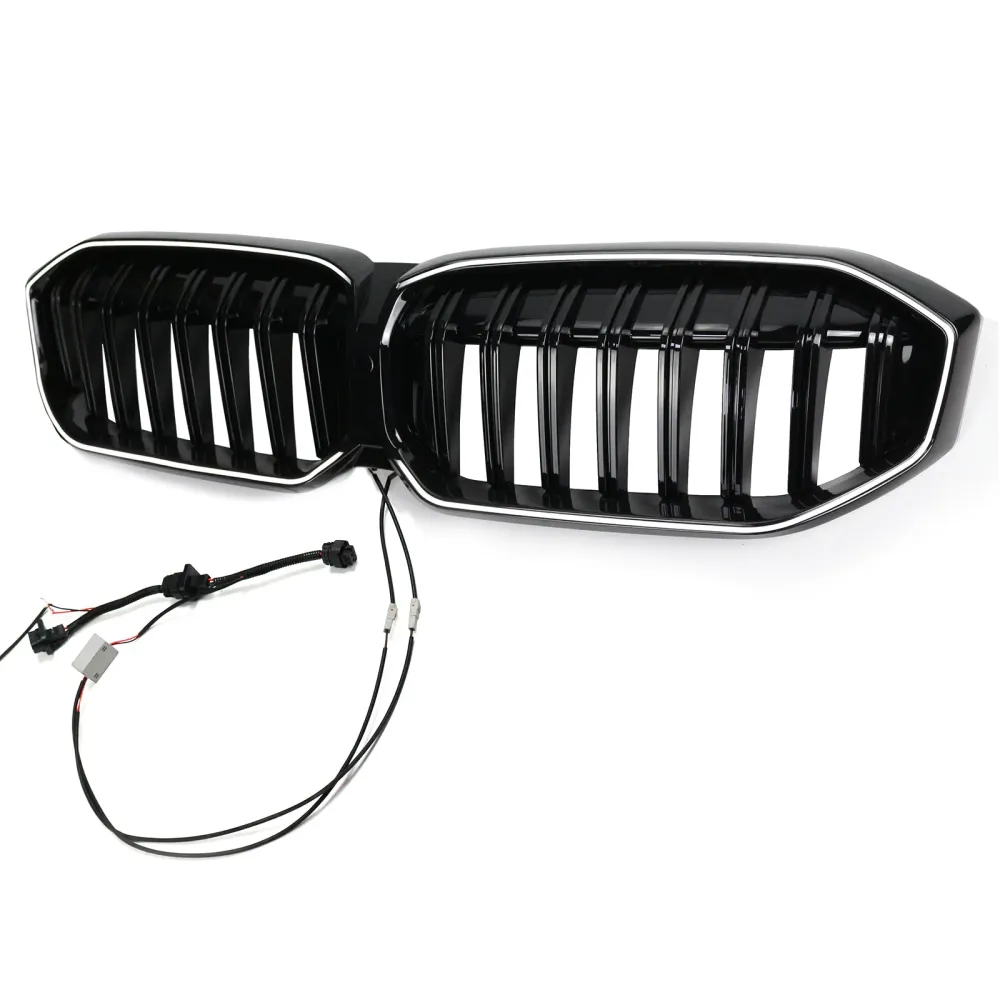 2023-2024 BMW 3 Série G20 G28 Grilhão de rim preto Black
