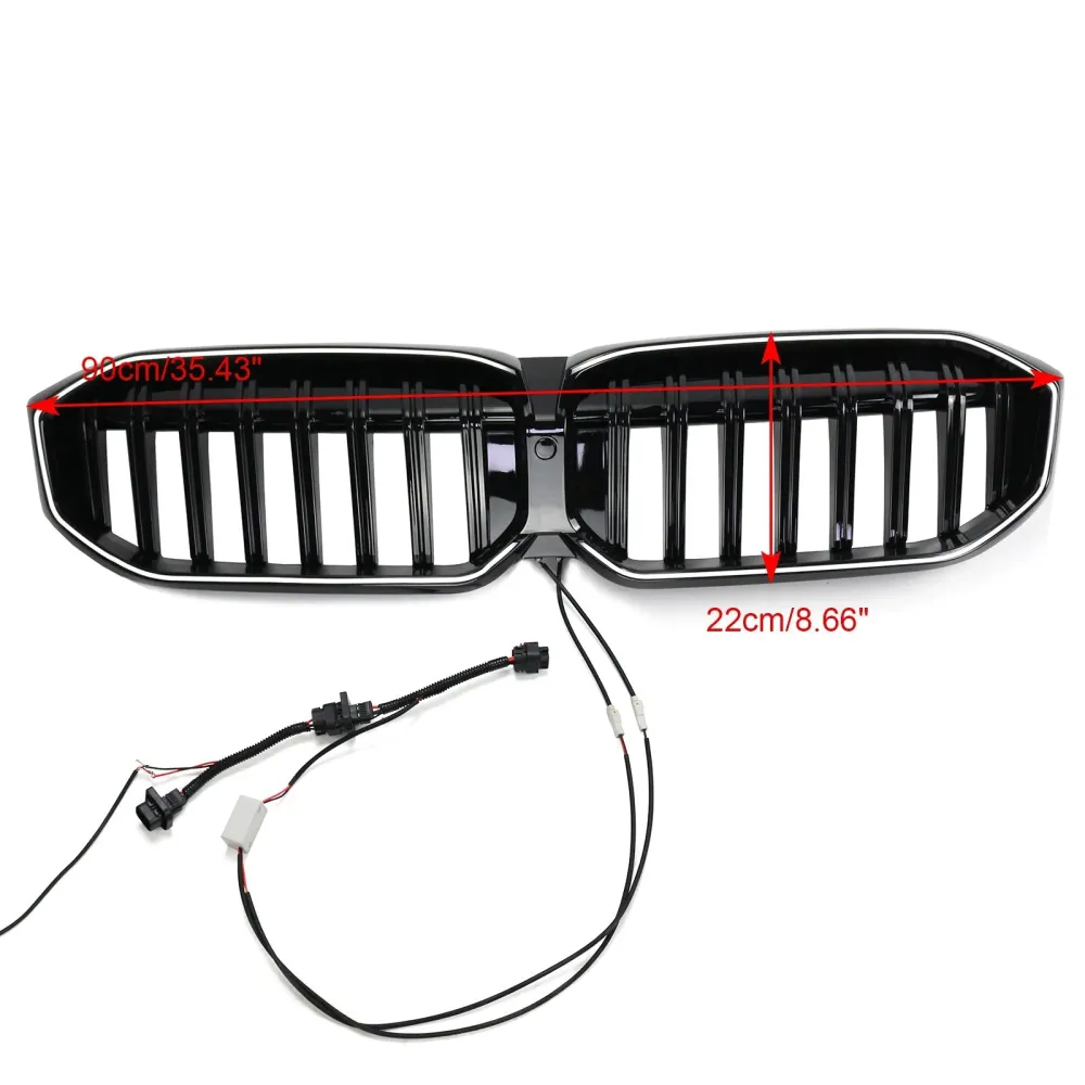 2023-2024 BMW 3 Série G20 G28 Grilhão de rim preto Black
