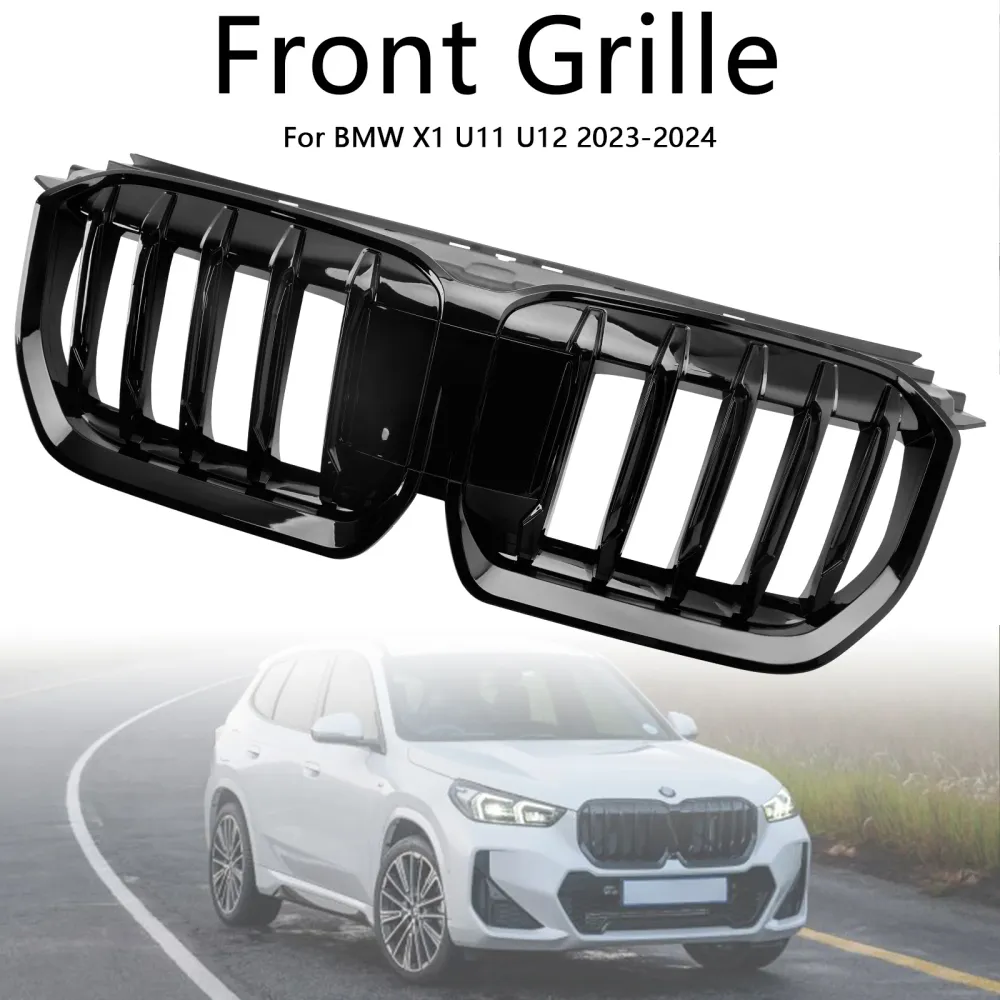 2023-2024 BMW X1 U11 U12 Grila de rim do pára-choque dianteiro preto preto
