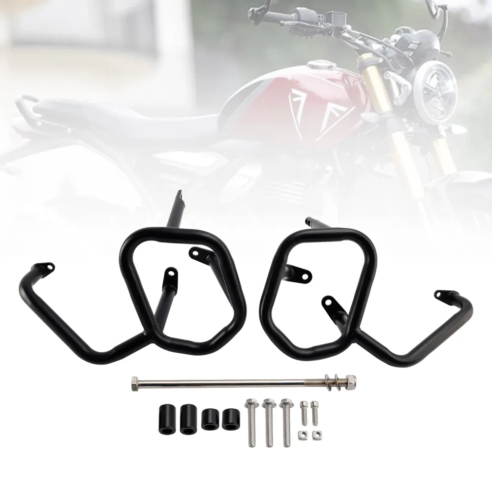 2024-2025 Triumph Scrambler 400X Motor Guard Frame Anti-Crash Bumper = Black
