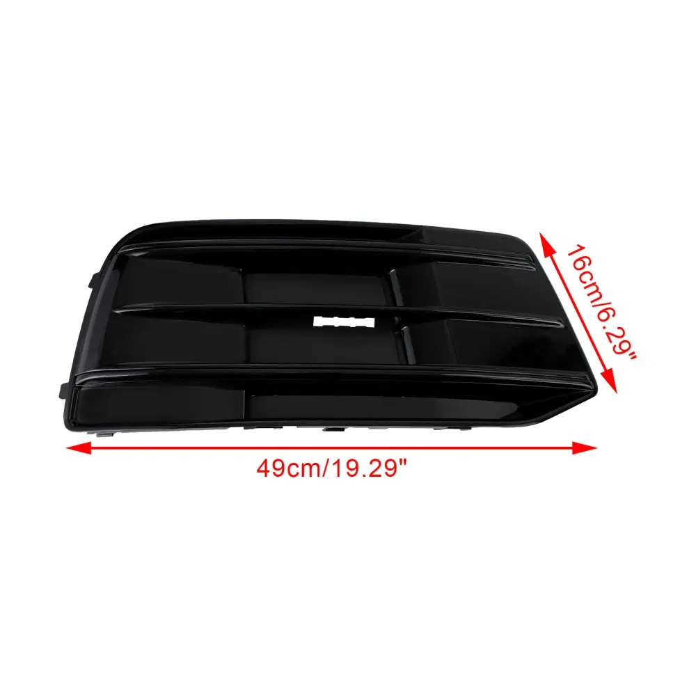 2PCS Audi Q5 2018-2022 PARIDO COMPRIMENTO DE CABELA DE COMPRIMENTO FRONTAL BEZEL INSERT Gloss Black