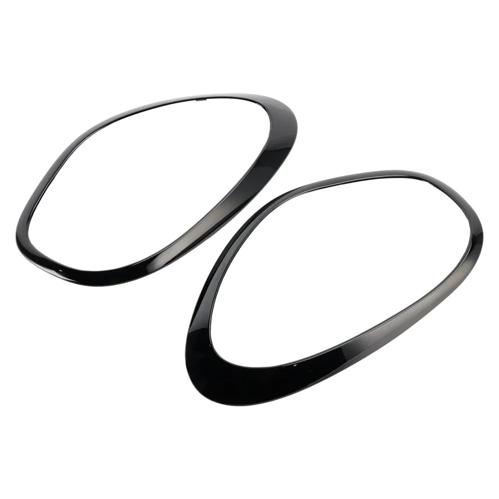 2pcs brilho em faróis pretos anel ornamental para mini compatriota cooper R60