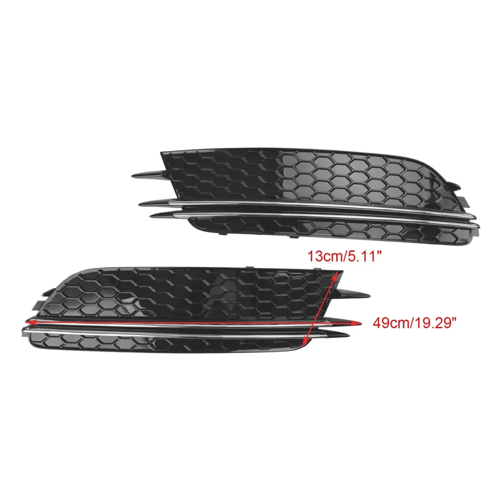2PCS FOG FOG LUZ TAPLO BEZEL GRILLE GRILE FIX AUDI A6 4G C7 2012-2015