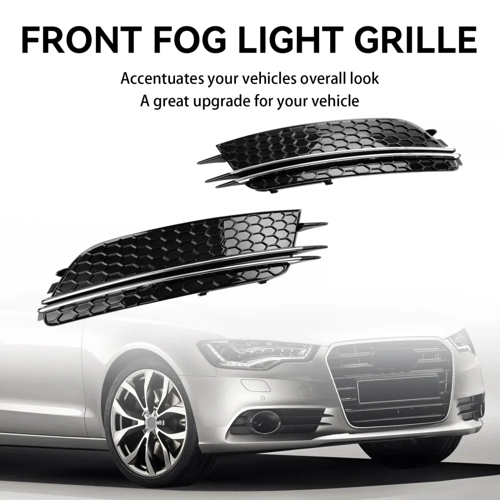 2PCS FOG FOG LUZ TAPLO BEZEL GRILLE GRILE FIX AUDI A6 4G C7 2012-2015