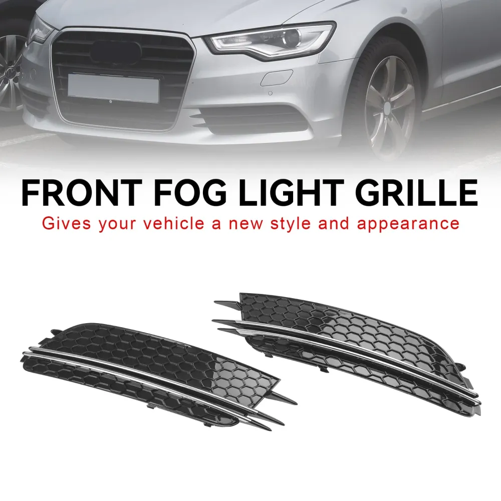 2PCS FOG FOG LUZ TAPLO BEZEL GRILLE GRILE FIX AUDI A6 4G C7 2012-2015