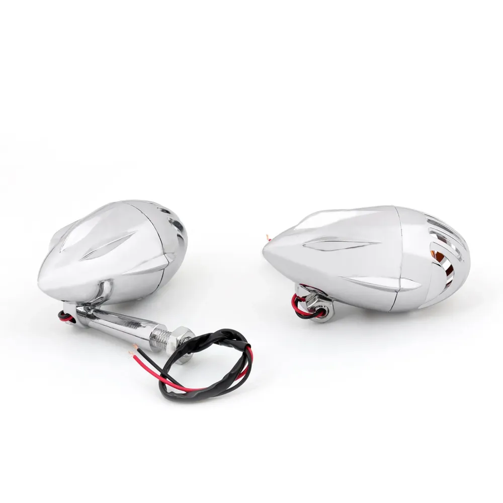 2pcs motocicleta giratal sinais de grelha bala âmbar luzes lâmpadas genéricas
