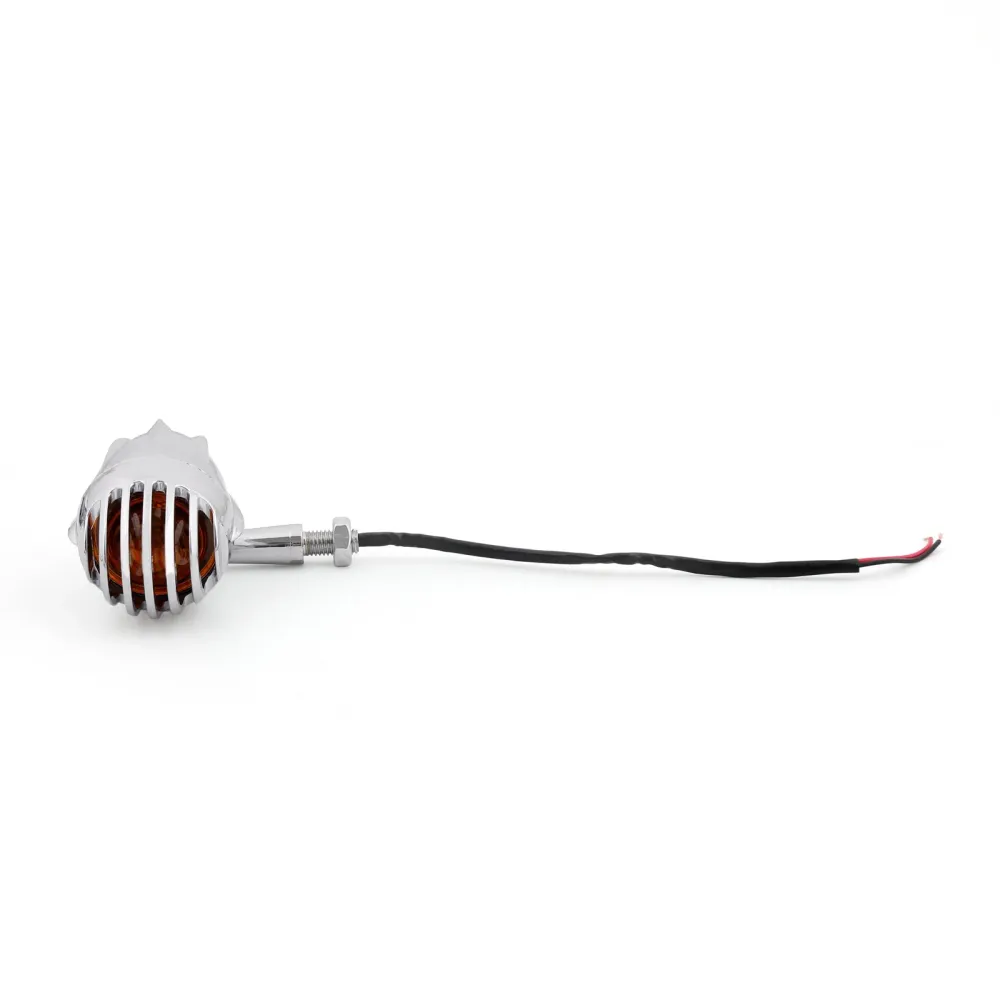 2pcs motocicleta giratal sinais de grelha bala âmbar luzes lâmpadas genéricas
