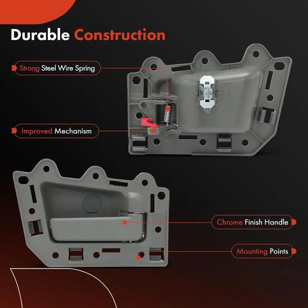 4pcs Front Rear LH&RH Inside Inner Door Handle Gray Jeep Grand Cherokee 2005-2011