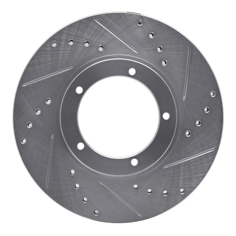 R1 67-88 Porsche 911 Front Right Drilled & Slotted Silver Brake Rotor