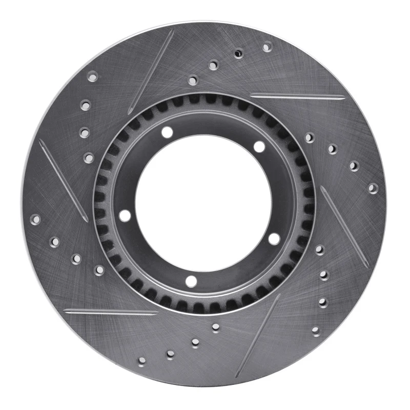 R1 67-88 Porsche 911 Front Right Drilled & Slotted Silver Brake Rotor