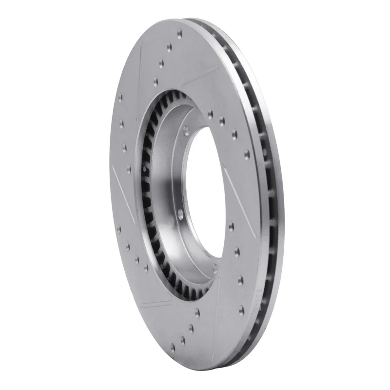 R1 67-88 Porsche 911 Front Right Drilled & Slotted Silver Brake Rotor