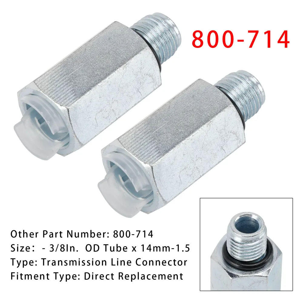 800-714 Conector da linha de transmissão - 3/8in. Tubo OD x 14mm-1,5 2pcs