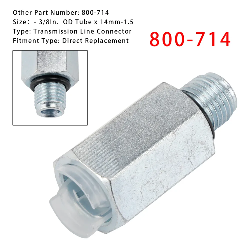 800-714 Conector da linha de transmissão - 3/8in. Tubo OD x 14mm-1,5 1pc