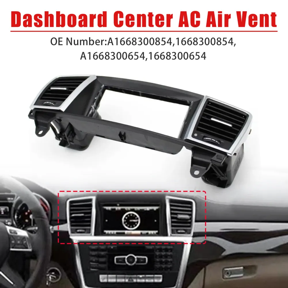 A1668300854 Mercedes Benz GL Class (X166) 2012-2015 Dashboard Center Air Vent Big Screen A1668300654