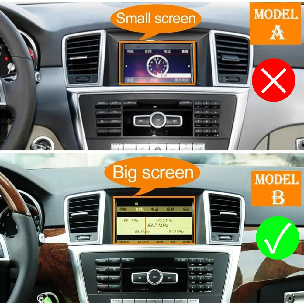 A1668300854 Mercedes Benz GL Class (X166) 2012-2015 Dashboard Center Air Vent Big Screen A1668300654