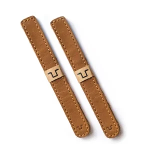 Abraçadeiras de Cabos em Pele Vintage Tan