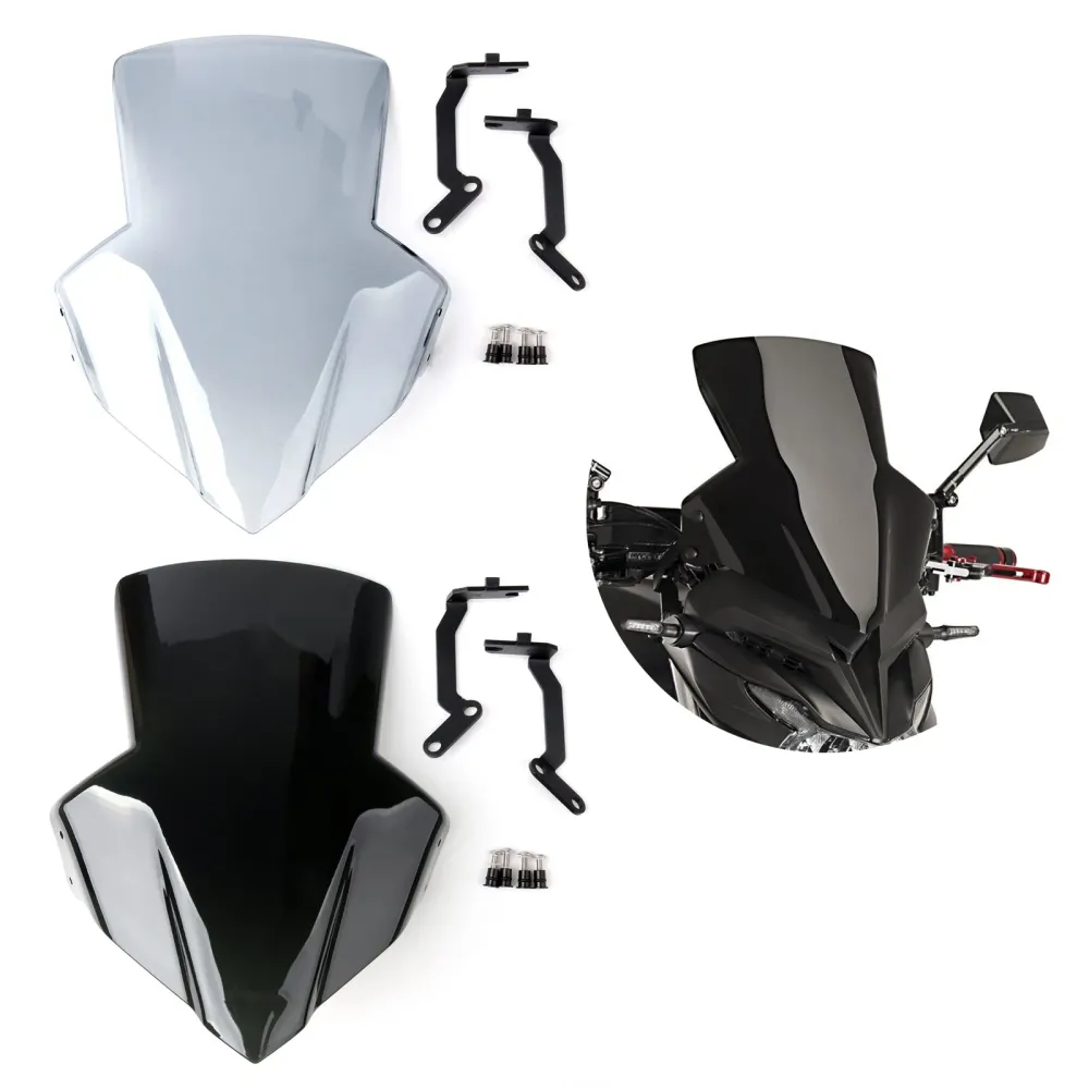 ABS Plástico Windscreen Windshield Shield com suporte para Honda CB650F 2014-2017 Genérico