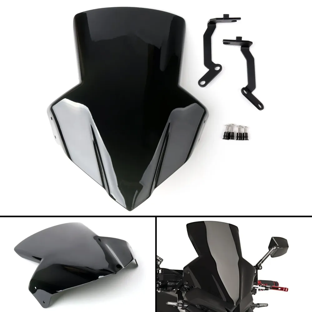 ABS Plástico Windscreen Windshield Shield com suporte para Honda CB650F 2014-2017 Genérico