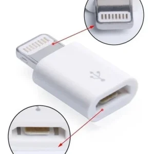 Adaptador iPhone 5/6/7/8/e/x Para Micro Usb V8