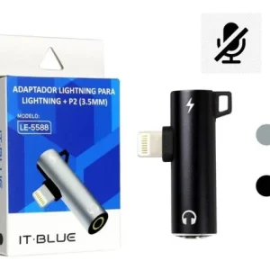 Adaptador Para iPhone Com Conector De Fone E Carregador