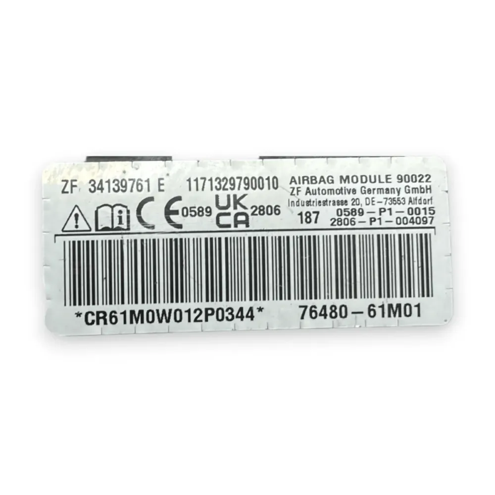 Airbag de cortina dianteiro direito (dx) suzuki sx4 s-cross cod:76480-61m01 (2022-)
