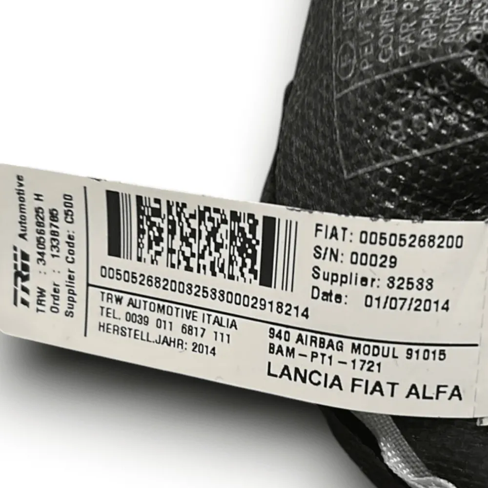 Airbag de cortina dianteiro esquerdo alfa romeo giulietta cod:00505268200 (2010 > 2020)