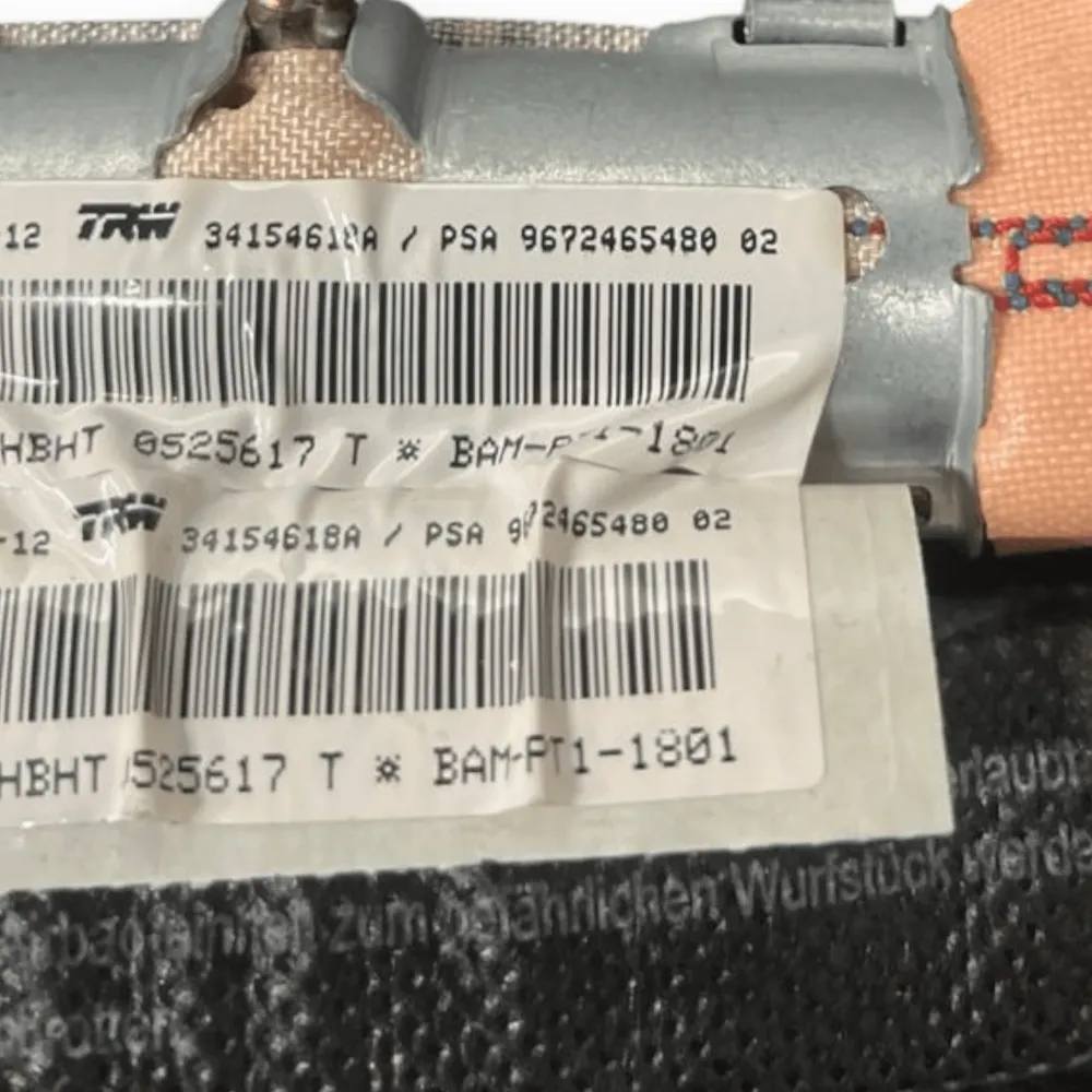 Airbag de cortina lateral do lado direito (DX) Citroen C3 II (2009 2016) COD: 9672465480