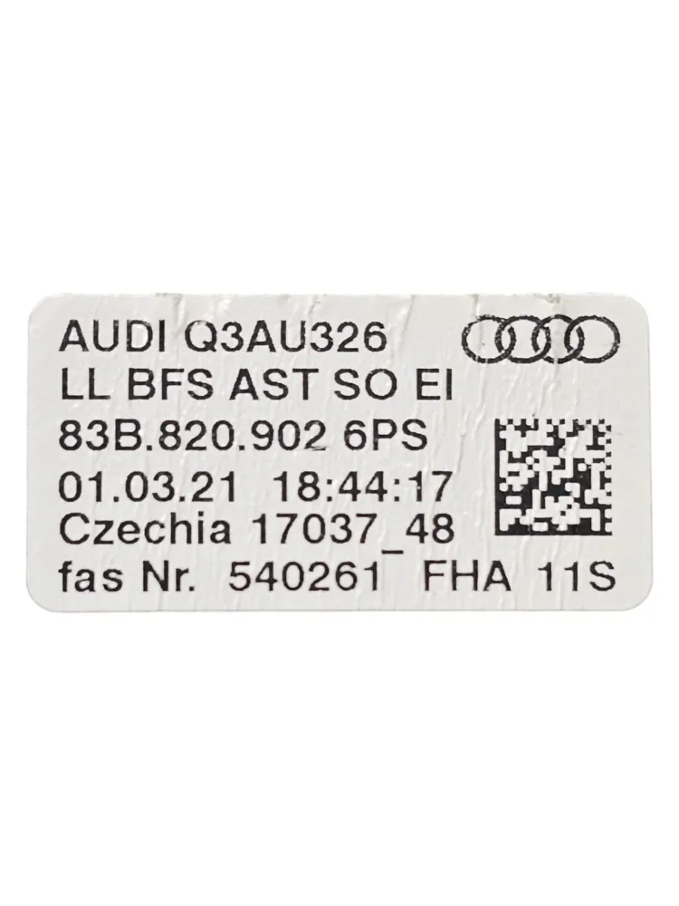 Aird Aird Bucchett Audi Q3 F3 COD: 83B8209026PS (2018->)