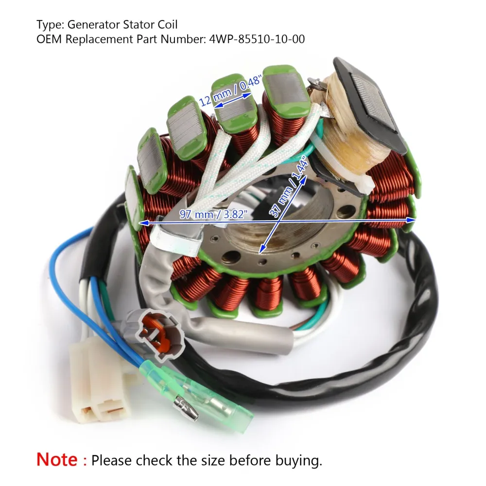 Alternador de bobina do estacionamento do gerador ajuste para Yamaha TW 125 200 225 1994-2021 4WP-85510-10-00