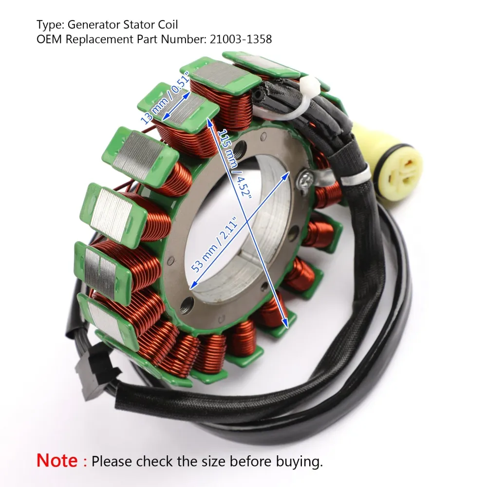 Alternador de bobina do estacionamento do gerador ajuste para kawasaki kawasaki zx6r ninja zx-6r 2000-2002